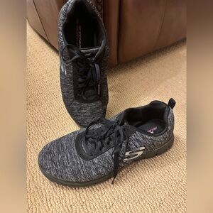Skechers charcoal gray memory foam sneakers